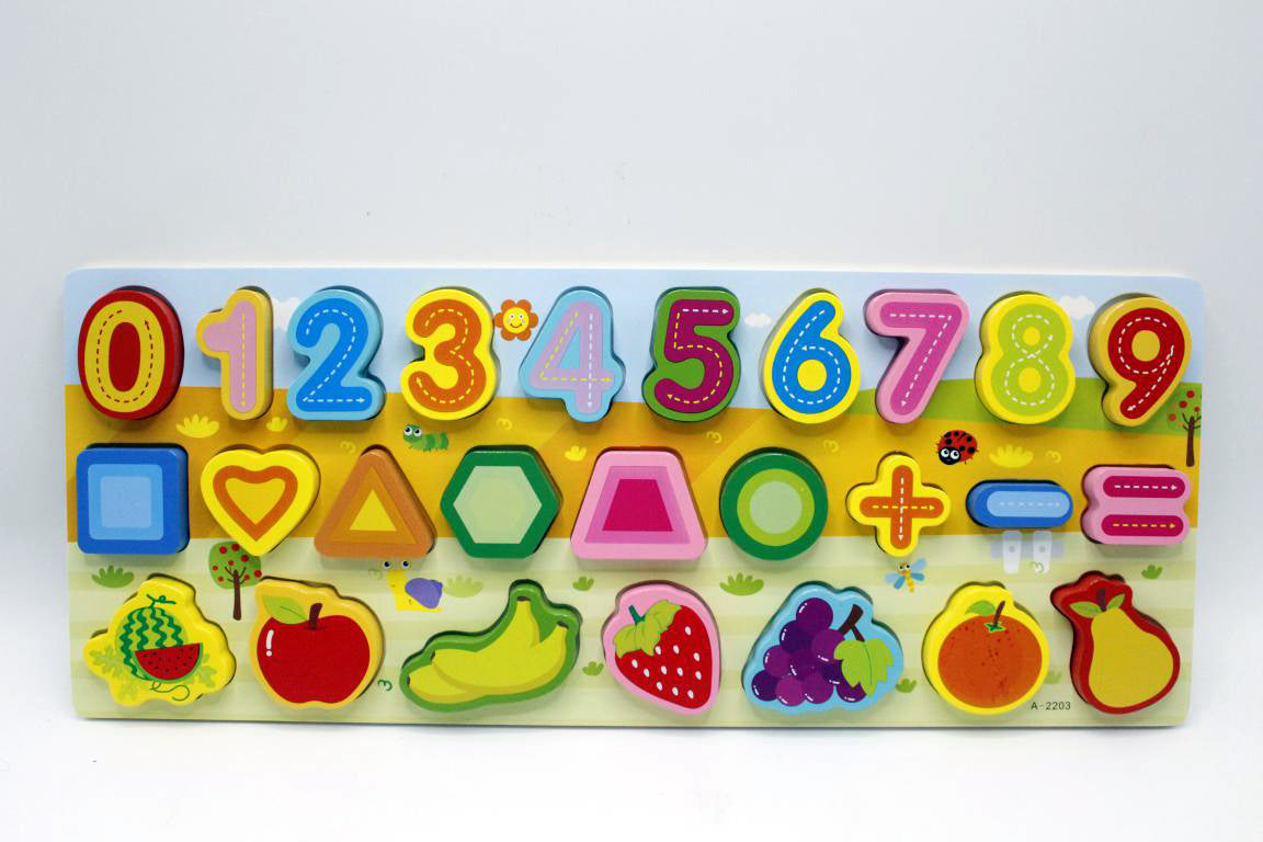 Wooden Counting - Mathematics And Fruit Shape Board (A-2203)