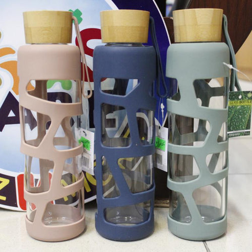 Load image into Gallery viewer, Bamboo Glass Bottle 500 ml (5092C)
