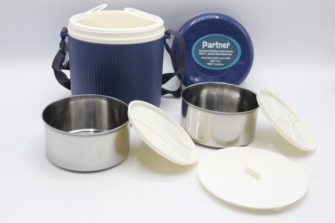 Partner Lunch Box / Carrier With Two Steel Bowl (KC5091)