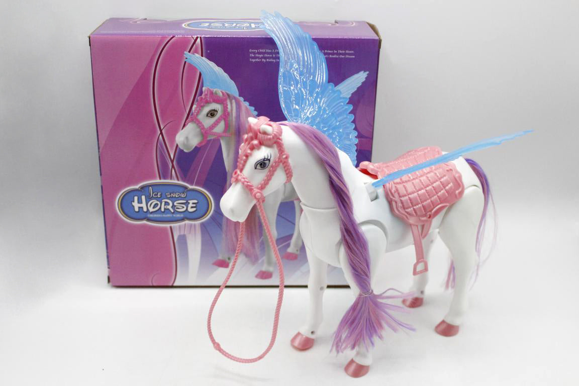 Ice Snow Horse Walking Animal Toy (704)