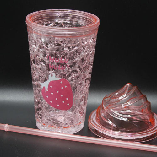 Load image into Gallery viewer, Ice Cream Stylish Acrylic Double Wall Tumbler Cup With Straw (0472)
