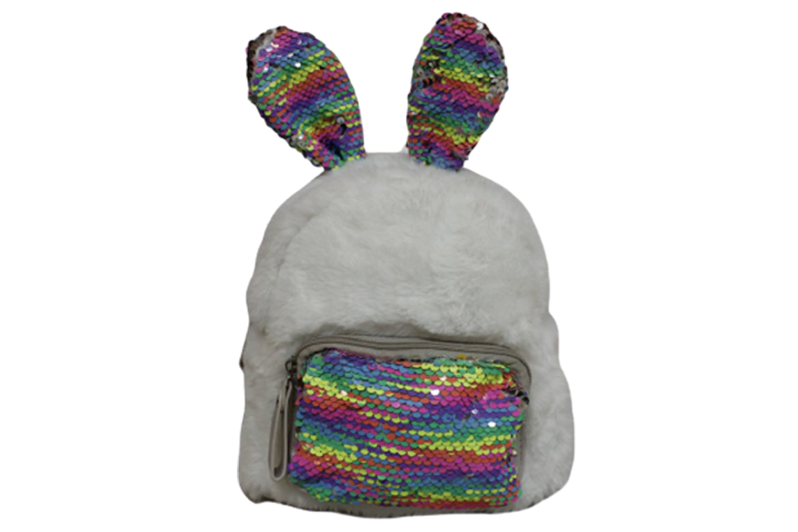 Sequins Fur Small Backpack Bag (8228S-629)