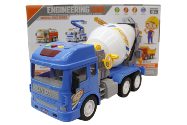 Engineering Car Concrete Mixer Truck Blue With Light & Sound (8030-8A)