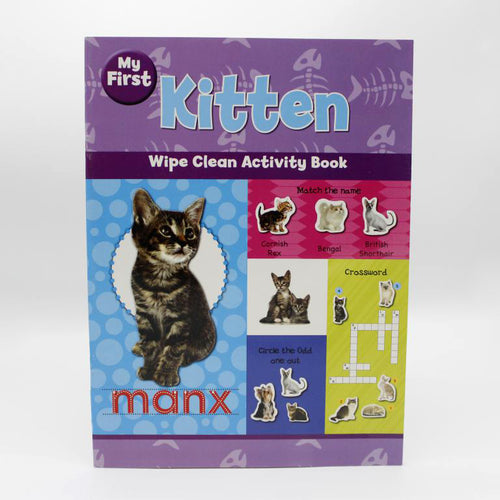 Load image into Gallery viewer, My First Kitten Wipe Clean Activity Book
