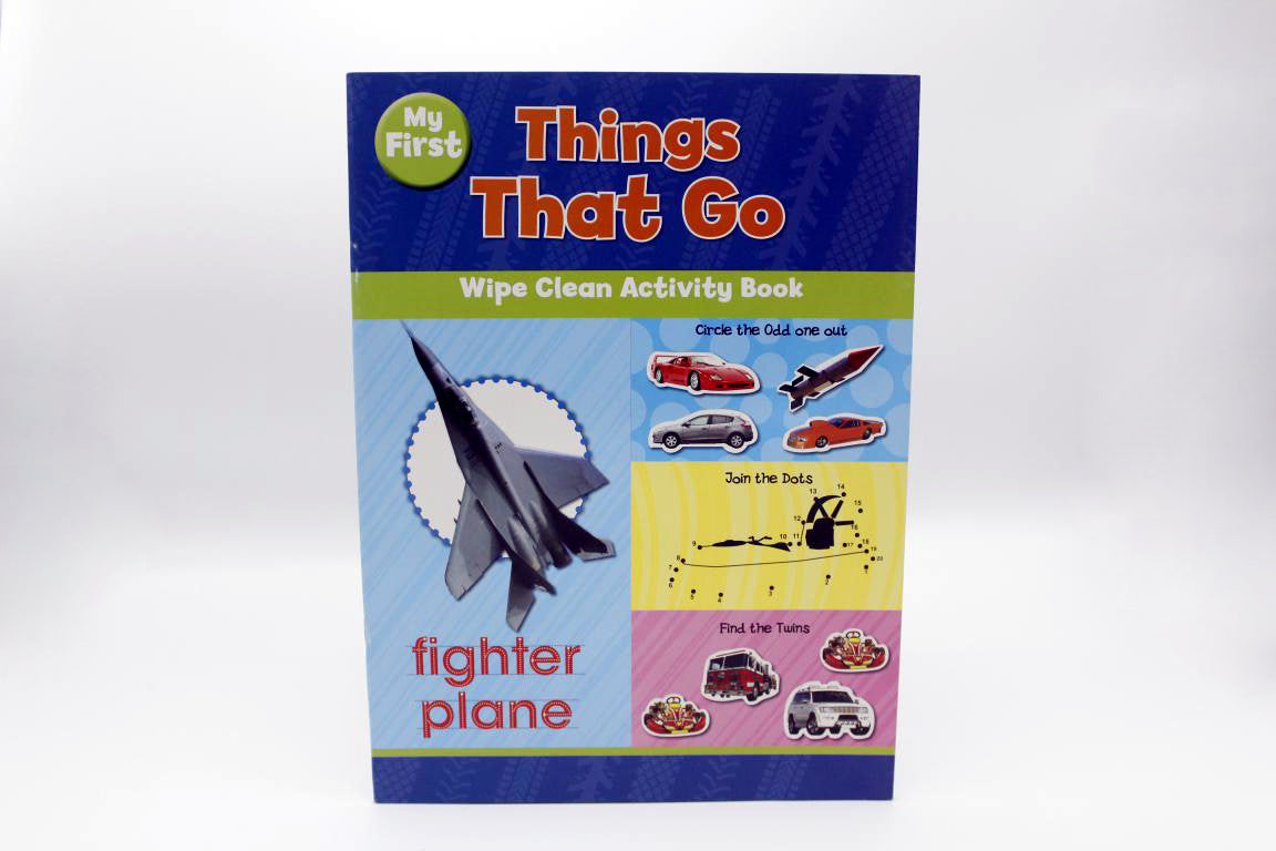 My First Things That Go Wipe Clean Activity Book
