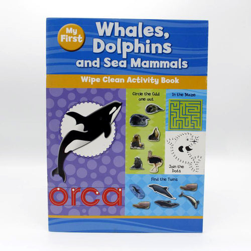 Load image into Gallery viewer, My First Whales, Dolphins And Sea Mammals Wipe Clean Activity Book

